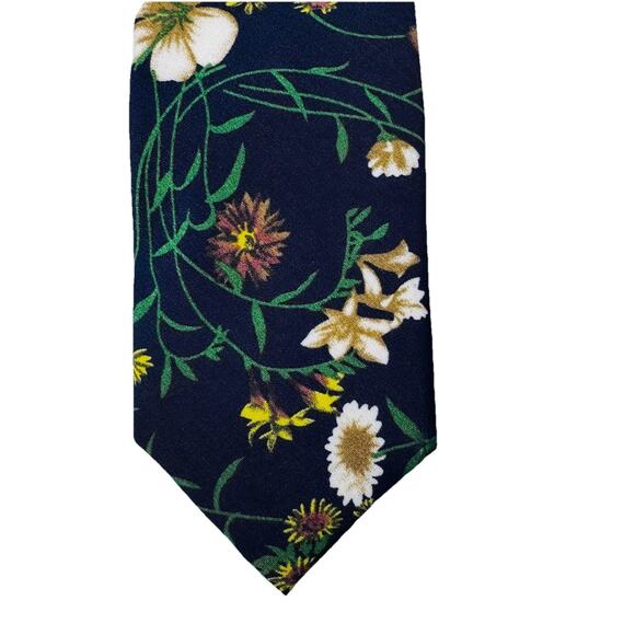 CHAPS BY RALPH LAUREN NAVY FLORAL MENS TIE 3 in x 57 in. - Picture 3 of 4